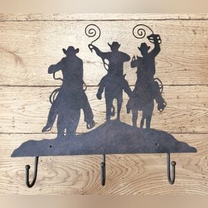 Rustic Western/Cowboy Metal Wall Hanger